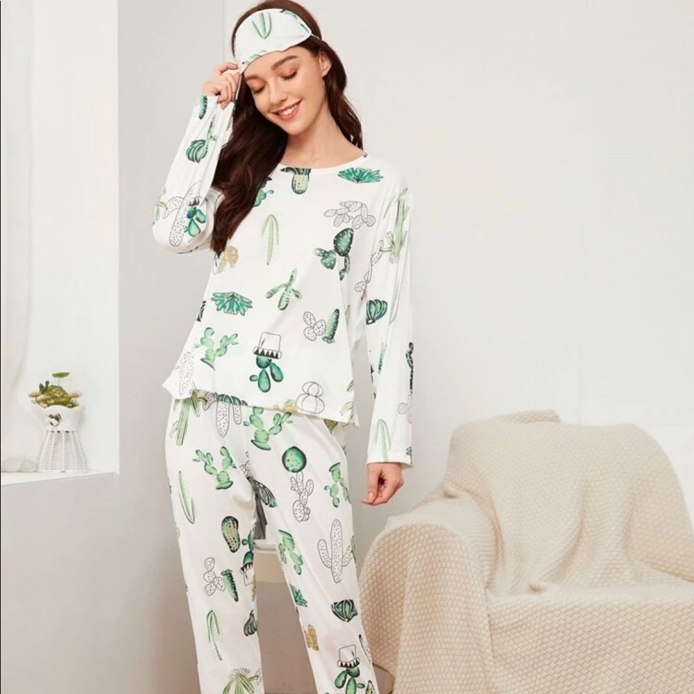 Cactus Print Pajama Set